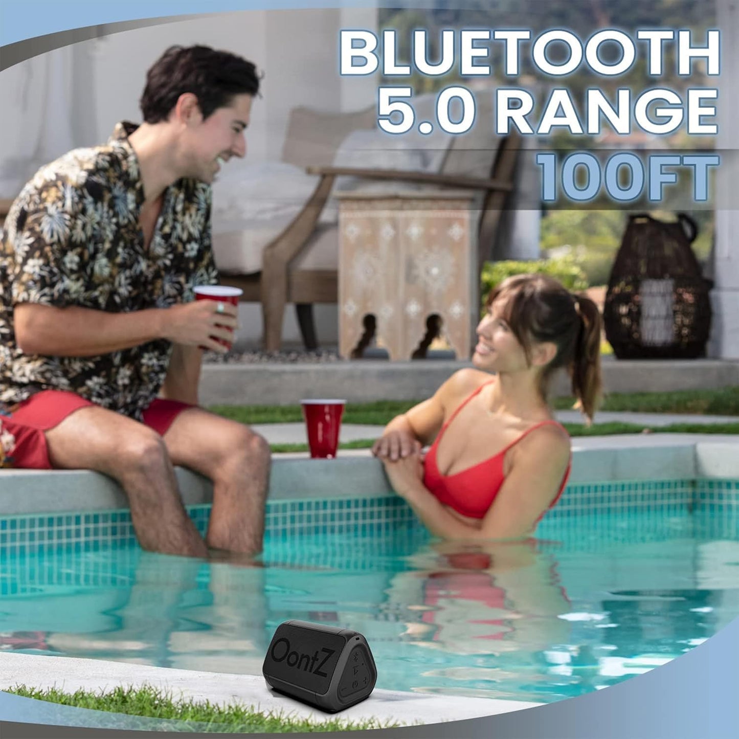 Oontz Angle Solo Portable Bluetooth Speaker 5.0-5W Sound, 10-Hr Battery, 100Ft Wireless Range, IPX5 Water-Resistant Speaker for Travel, Party, Outdoor or Home