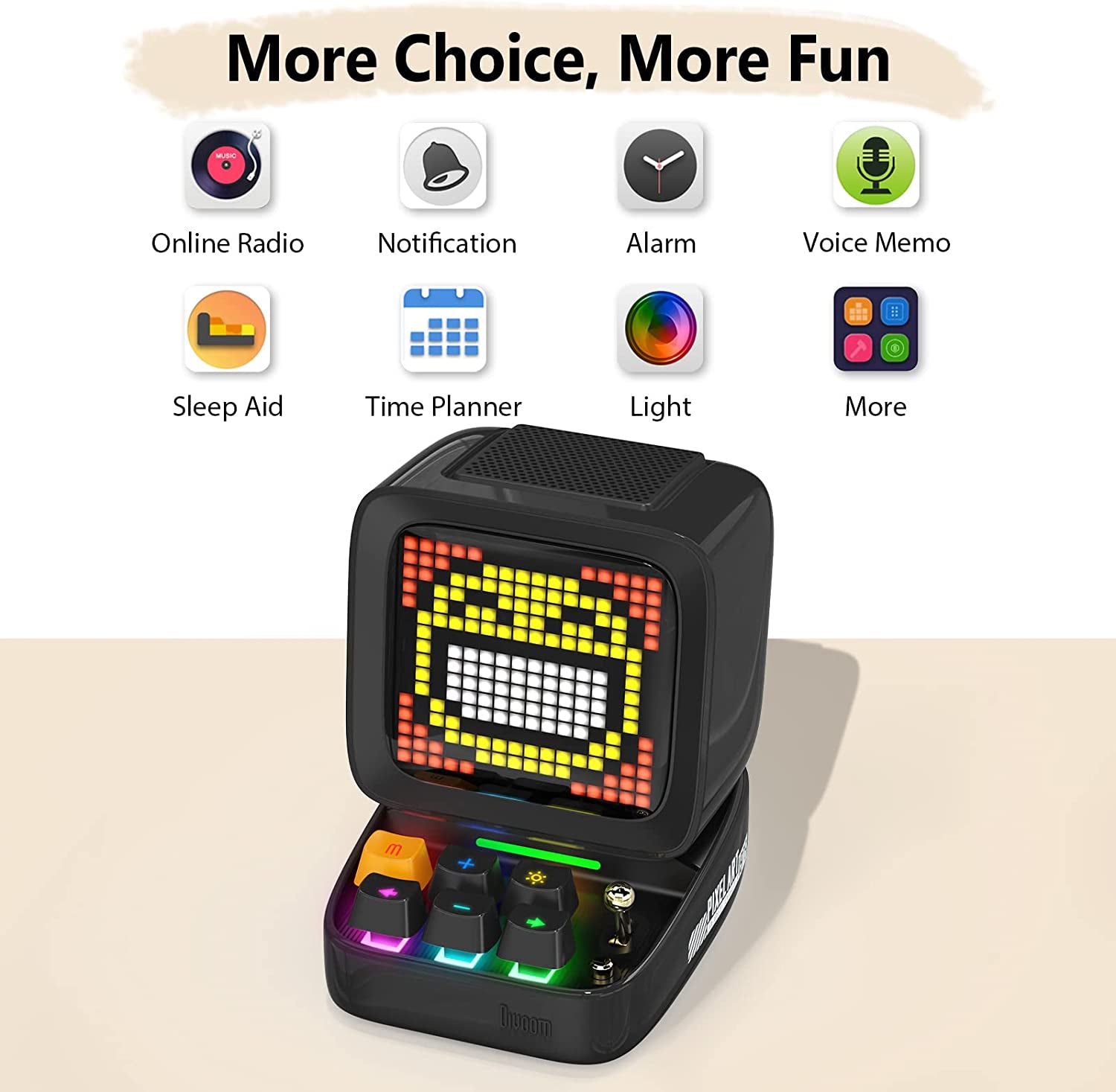 Ditoo Retro Pixel Speaker – LED Game Screen & Bluetooth Beats