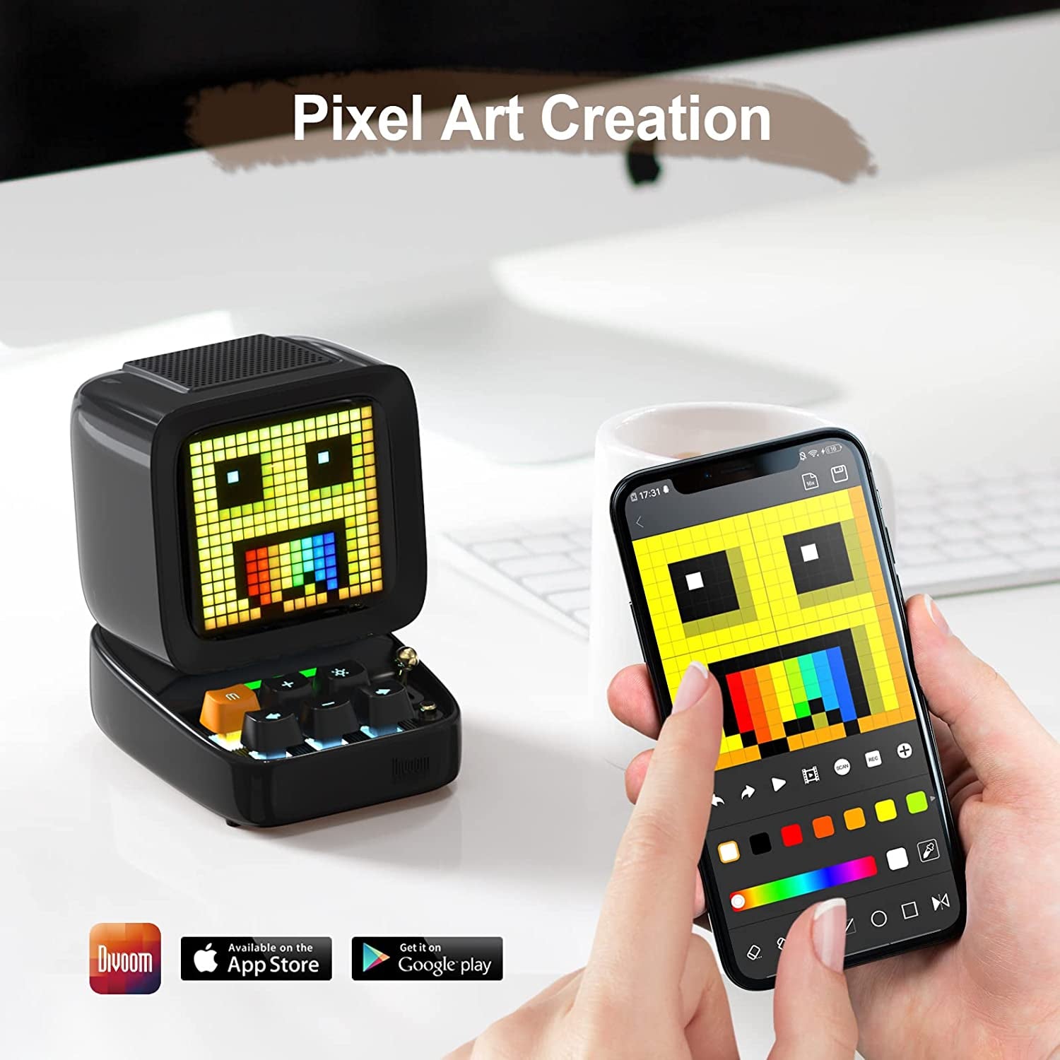 Ditoo Retro Pixel Speaker – LED Game Screen & Bluetooth Beats