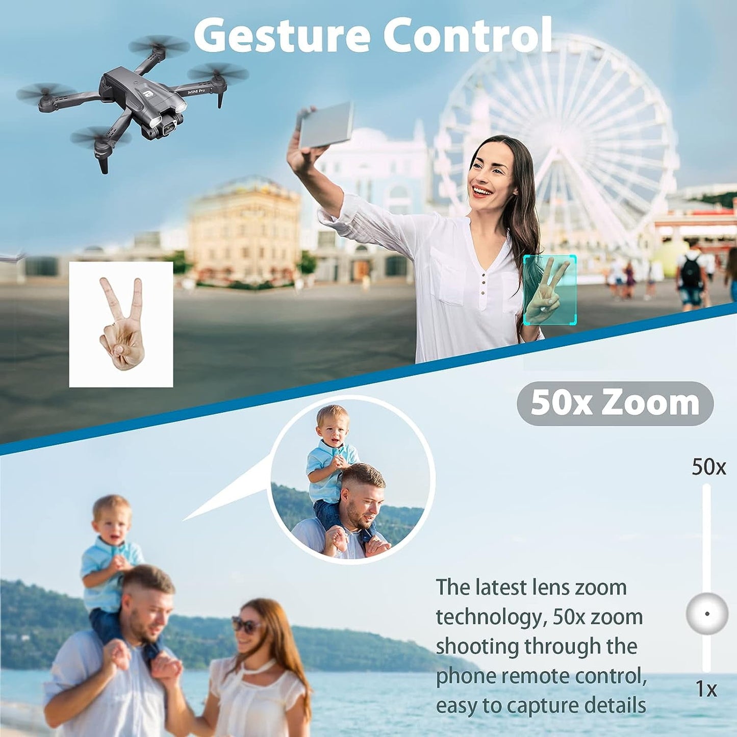 Dual 4K HD Mini Drone with Camera – FPV RC Quadcopter for Beginners, Kids & Adults