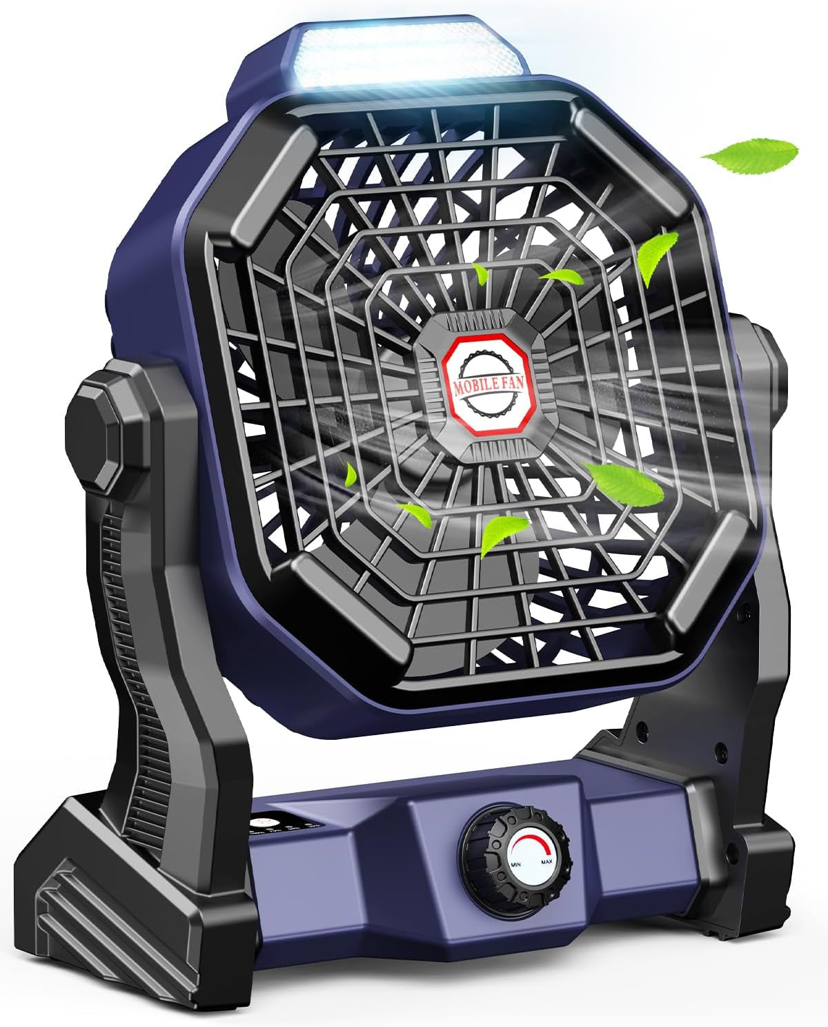 Portable Camping Fan with LED Light – Rechargeable, Quiet & Long-Lasting (36H, 9-Inch)