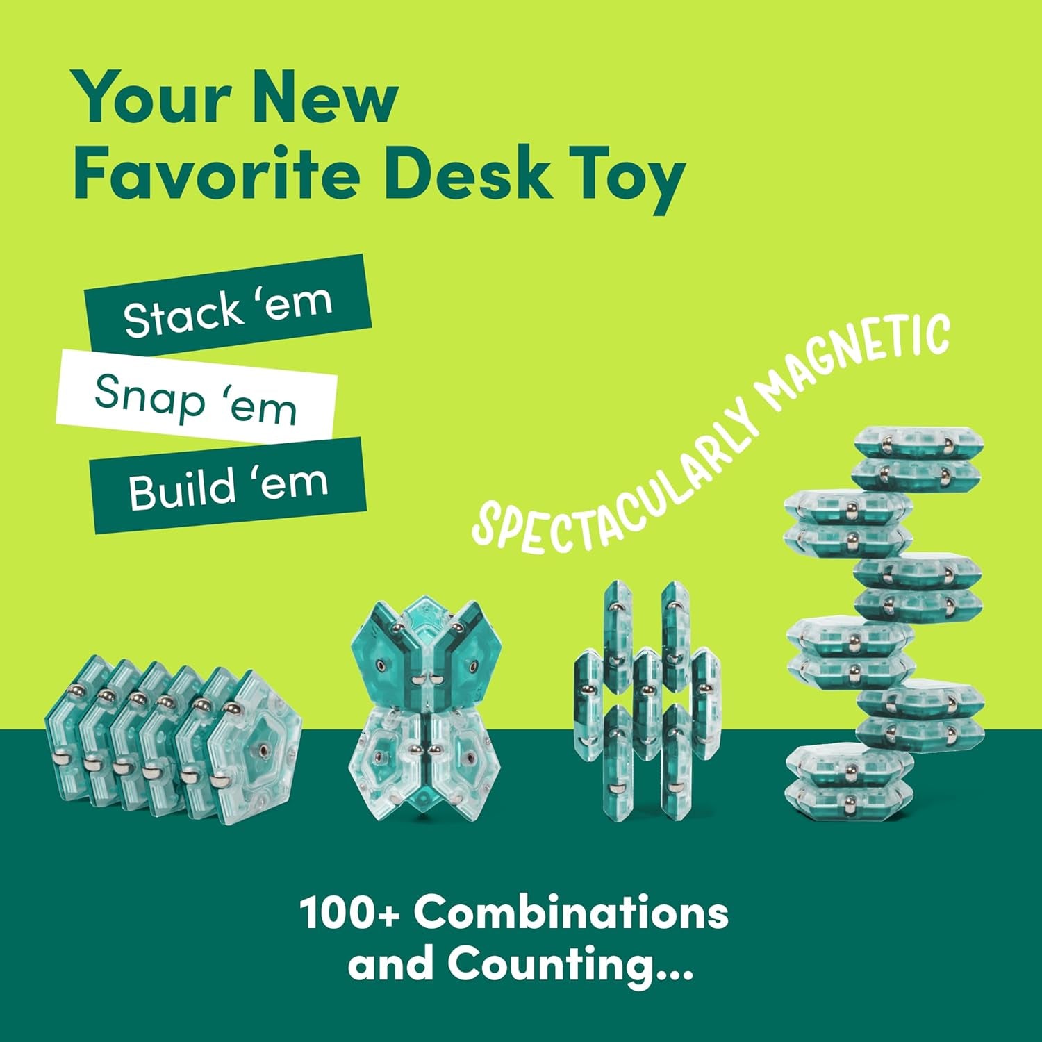 Geode Magnetic Fidget Toy | Sensory Desk Toy for Adults & Teens 14+ | Stress Relief Gift