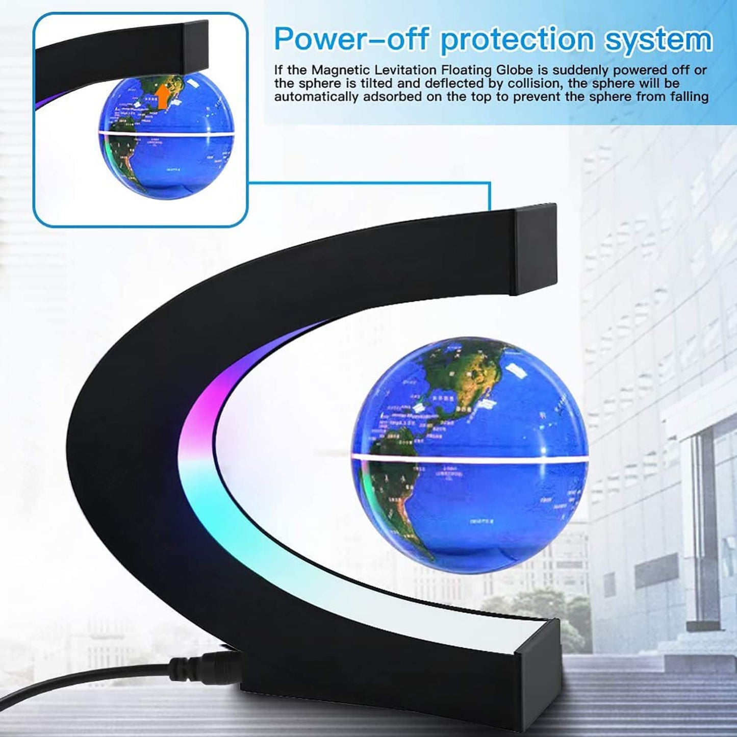 Levitating Globe with LED Light – Cool Tech Gift for All Ages
