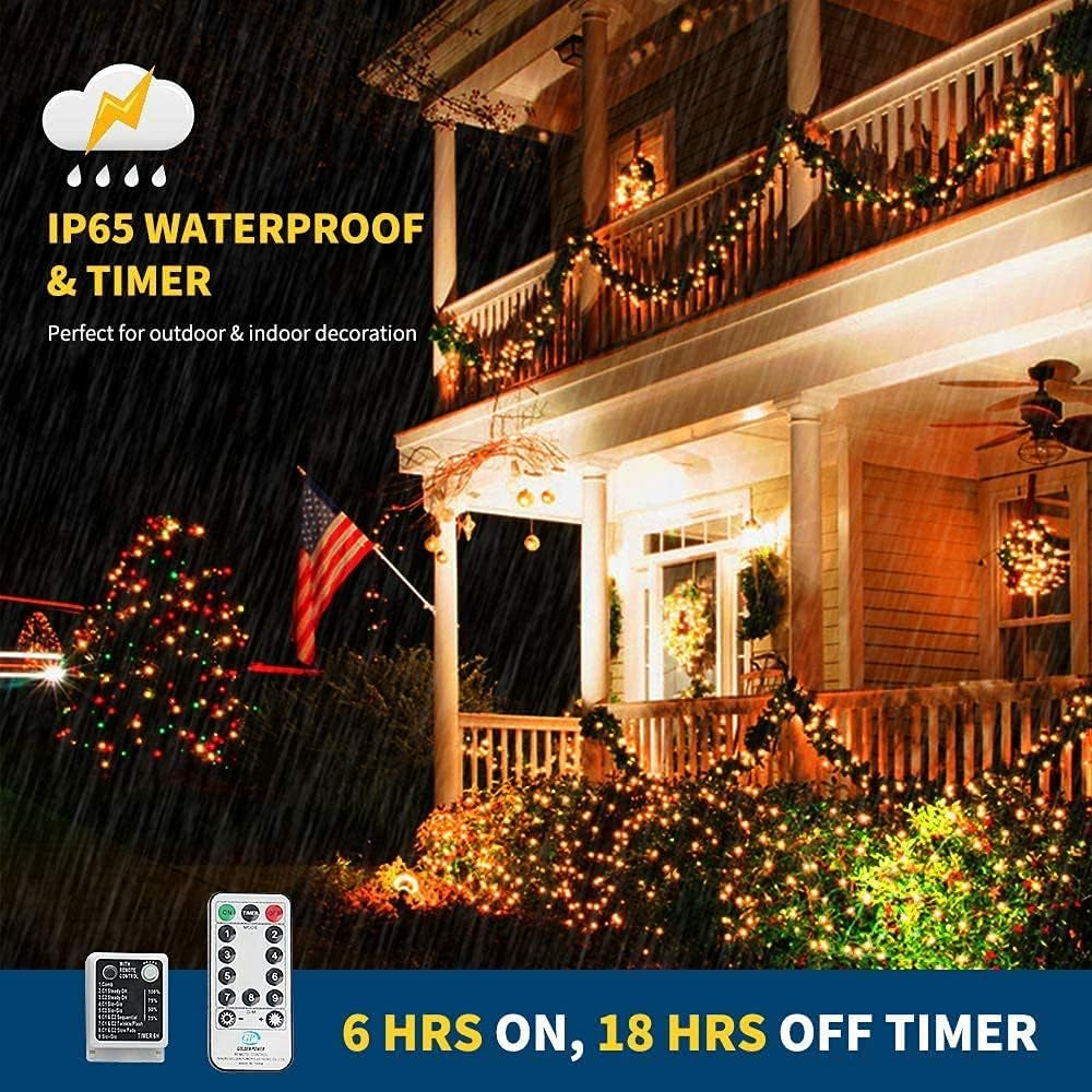 Haili 105Ft Color-Changing Lights – Outdoor LED String Lights with Remote for Patio, Garden, Celebrations & More