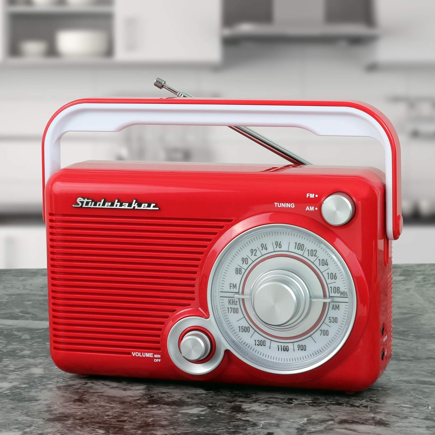 Retro AM/FM Radio – Portable, Aux-In, Headphone Jack, Dual Power