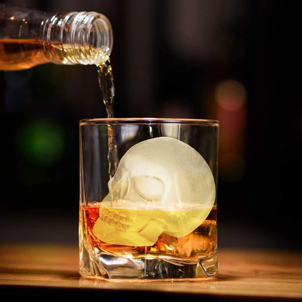 Skull Ice Mold – XL Silicone Cube for Whiskey, Resin & Chocolate (1 Pc + Funnel)