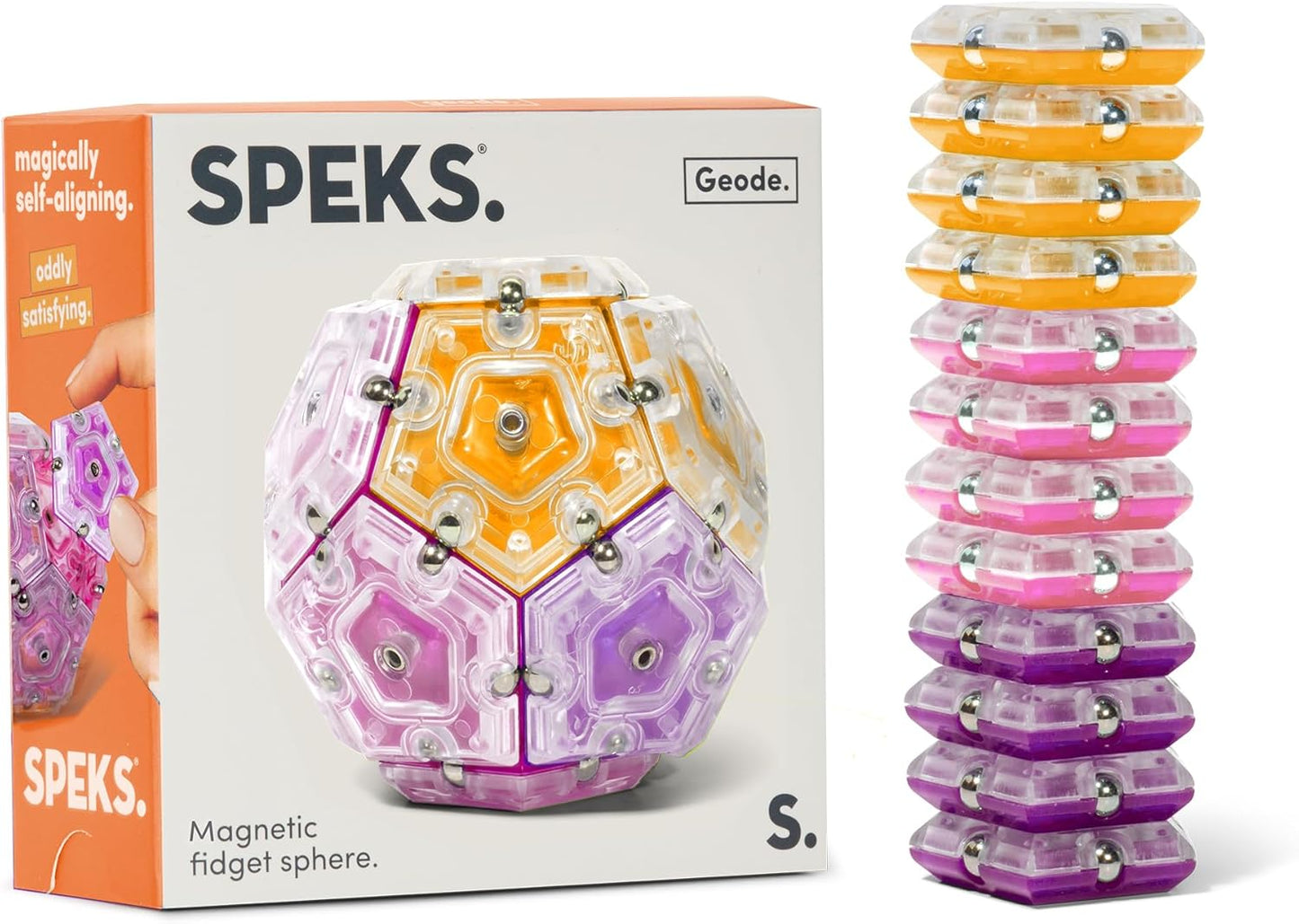Geode Magnetic Fidget Toy | Sensory Desk Toy for Adults & Teens 14+ | Stress Relief Gift