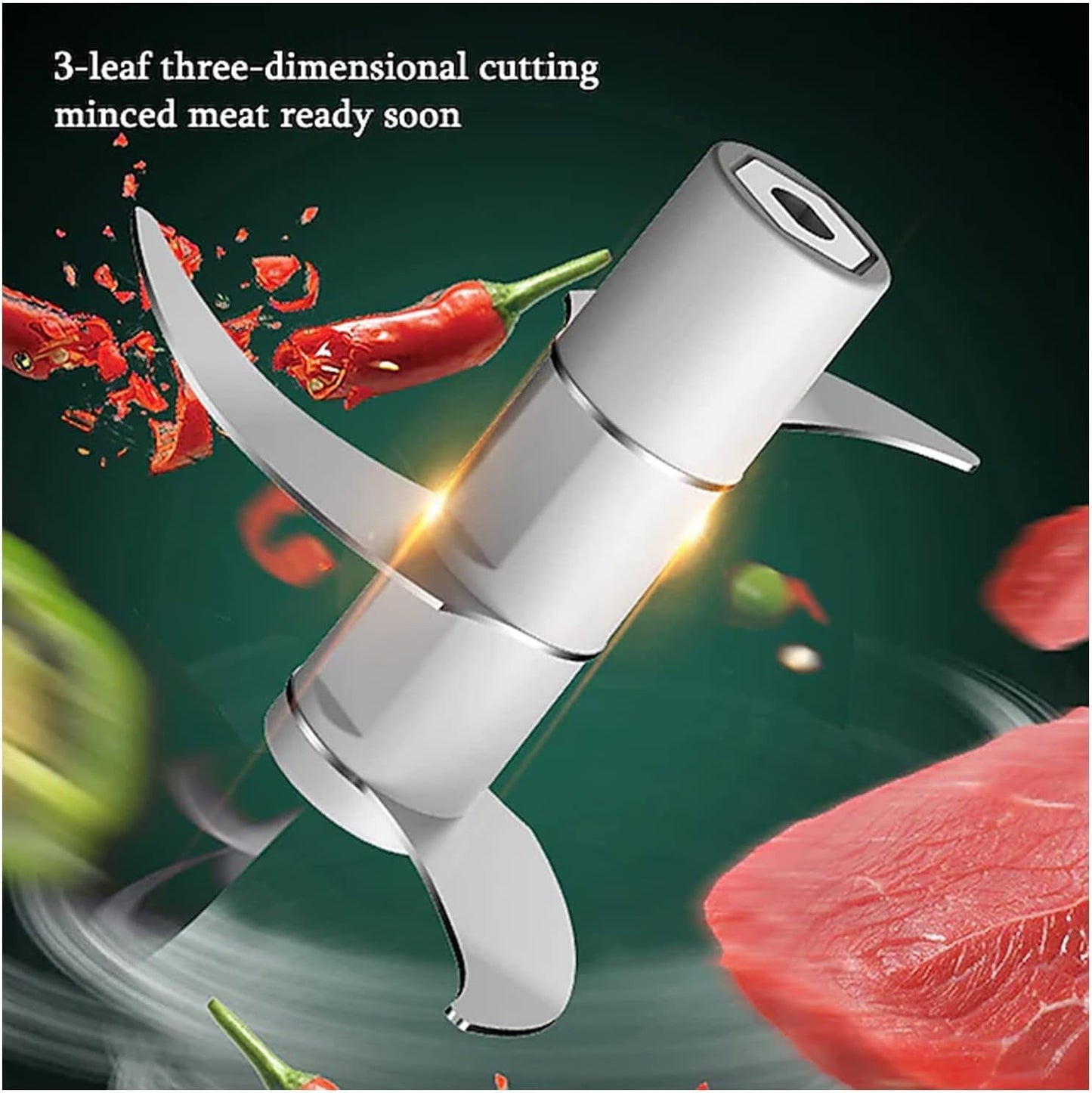 WhisperChop – Portable Electric Garlic & Veggie Chopper, 250ML with USB Recharge & Stainless Steel Blade