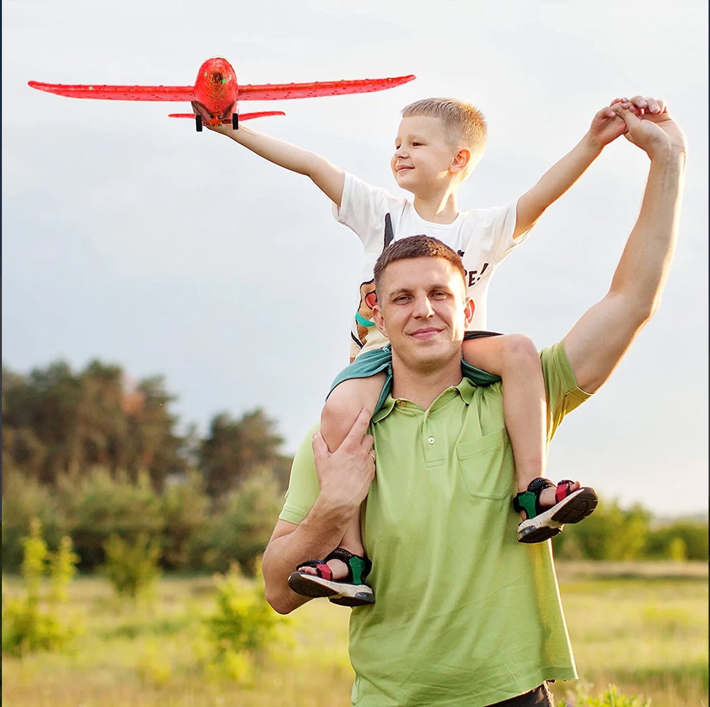 SkyLaunch Gliders – LED Foam Airplanes with Launcher & 2 Flight Modes (Set of 2)