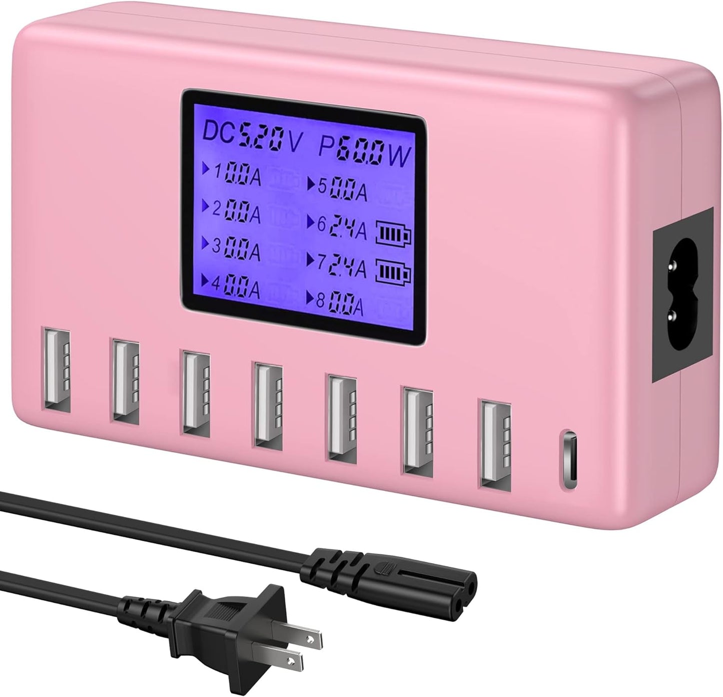 USB Charger,  60W 12A 8-Port USB Charging Station Multi Port USB Hub Charger