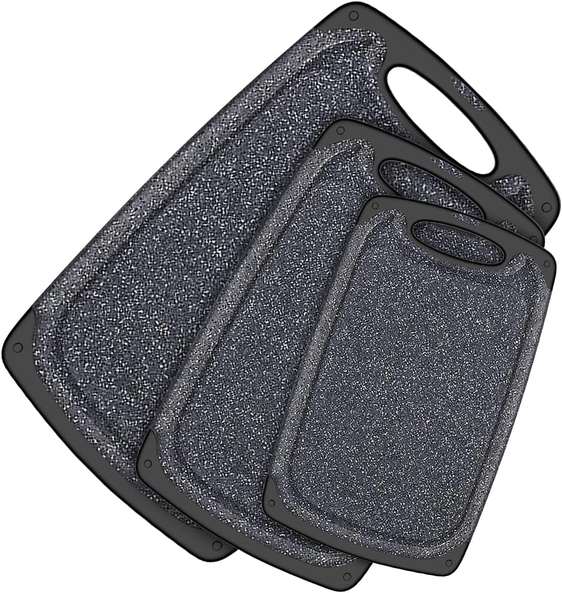Cutting Board Set of 3 – BPA-Free, Dishwasher Safe with Juice Grooves & Handles