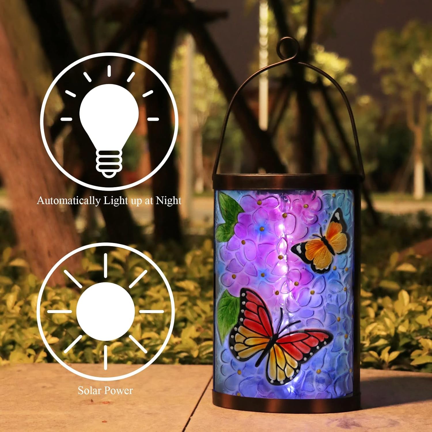 Nature’s Glow Lantern Collection – Waterproof Solar LED Lights with Multiple Designs for Outdoor Charm & Peaceful Spaces