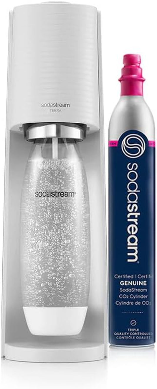 Terra Sparkling Water Maker with CO2 and Dishwasher Safe Bottle