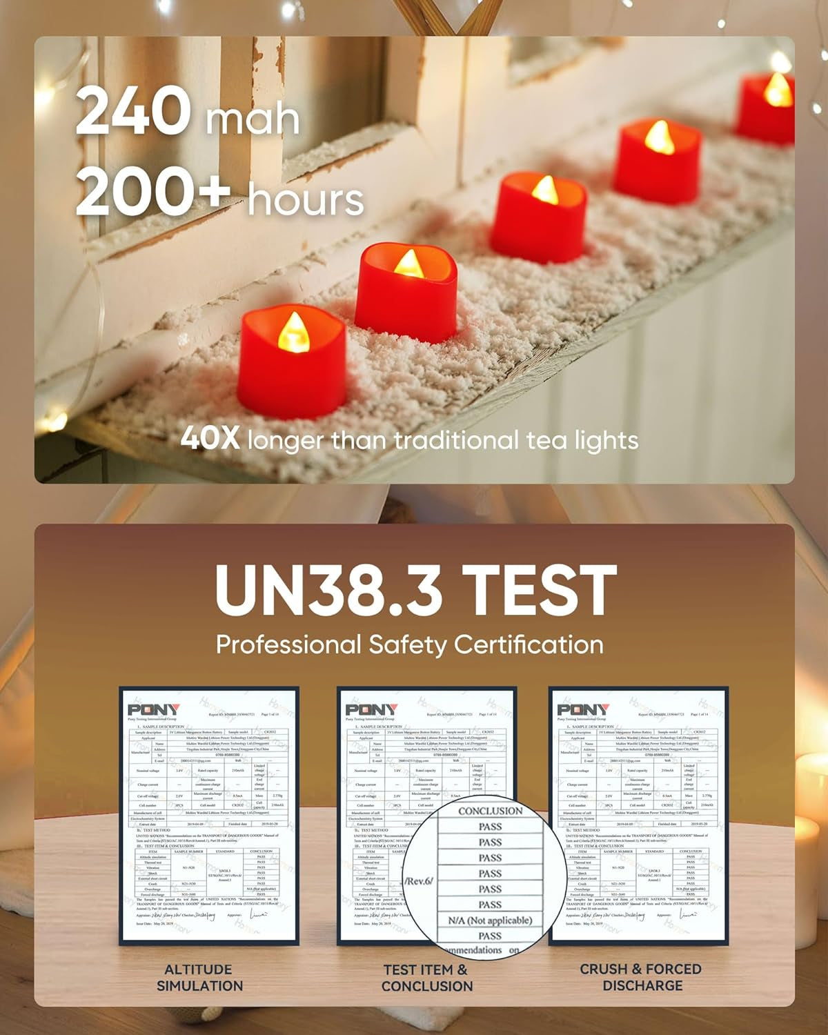 LED Tea Lights – Long-Lasting Battery Operated Flameless Candles for Events & Home (24-Pack)