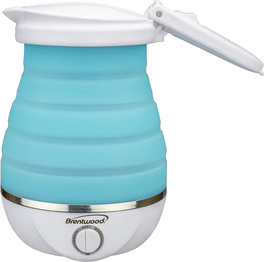 KT-1508BL Dual Voltage 120/220 Volt Collapsible-Travel Kettle, 0.8 Liter