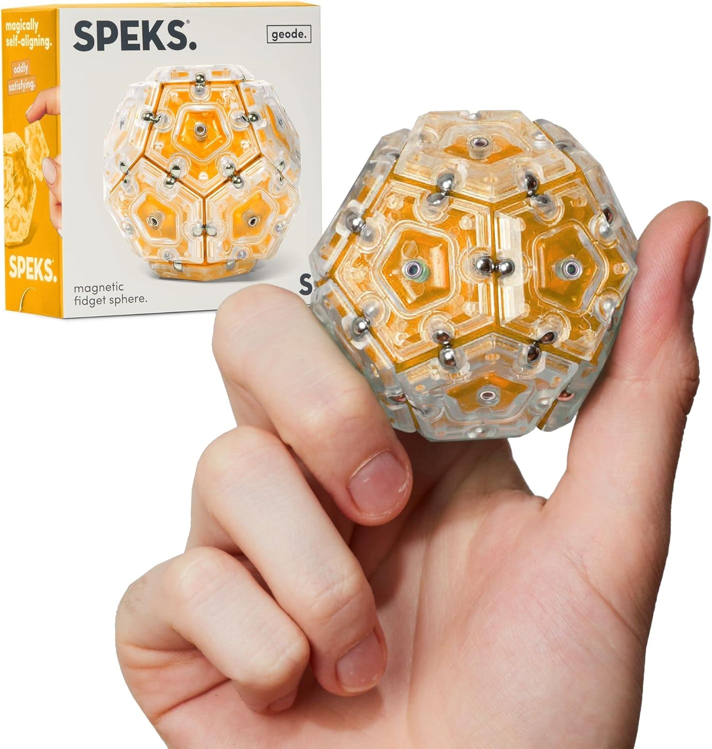 Geode Magnetic Fidget Toy | Sensory Desk Toy for Adults & Teens 14+ | Stress Relief Gift