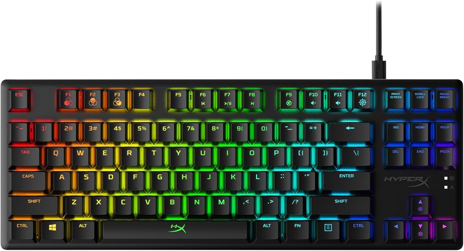 Alloy Origins PBT Gaming Keyboard – RGB Backlit, Clicky Mechanical Switches, Compact Build, Aluminum Body, Customizable with NGENUITY