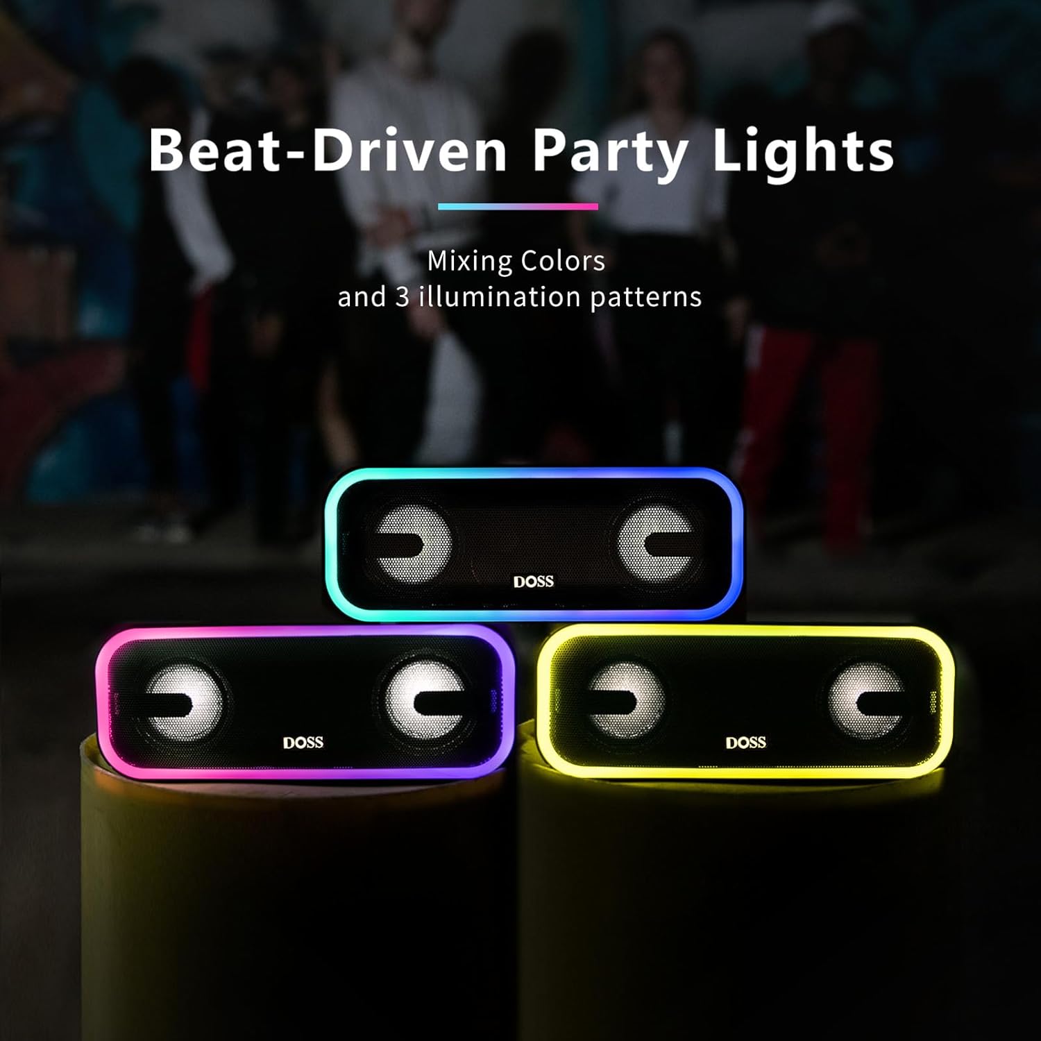Soundbox Pro+ – Bluetooth Speaker with Booming Bass, Dancing Lights & 15-Hour Rhythm