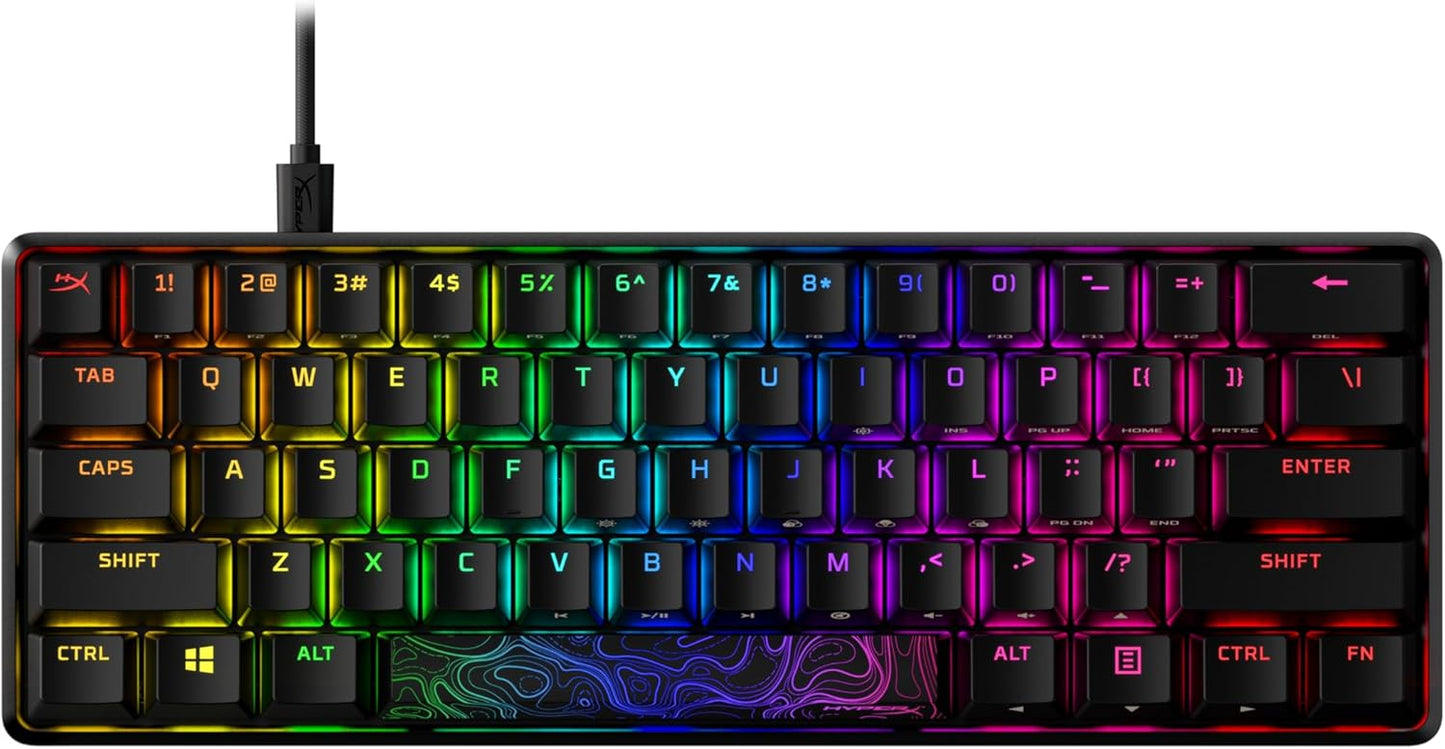 Alloy Origins PBT Gaming Keyboard – RGB Backlit, Clicky Mechanical Switches, Compact Build, Aluminum Body, Customizable with NGENUITY