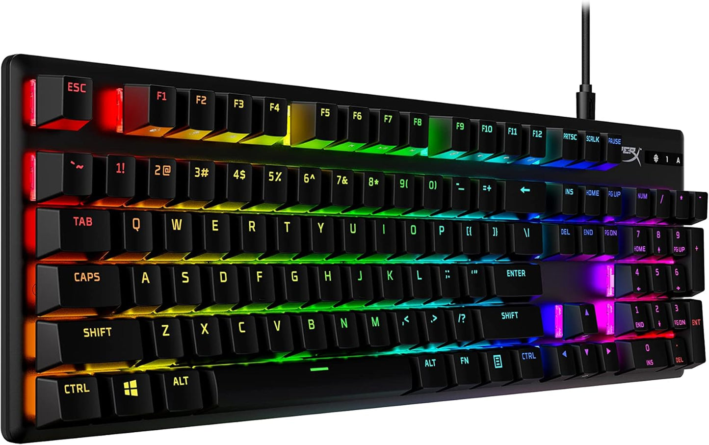 Alloy Origins PBT Gaming Keyboard – RGB Backlit, Clicky Mechanical Switches, Compact Build, Aluminum Body, Customizable with NGENUITY