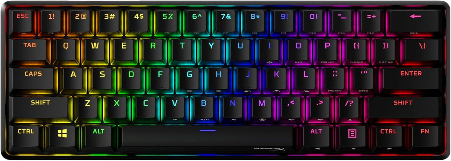 Alloy Origins PBT Gaming Keyboard – RGB Backlit, Clicky Mechanical Switches, Compact Build, Aluminum Body, Customizable with NGENUITY