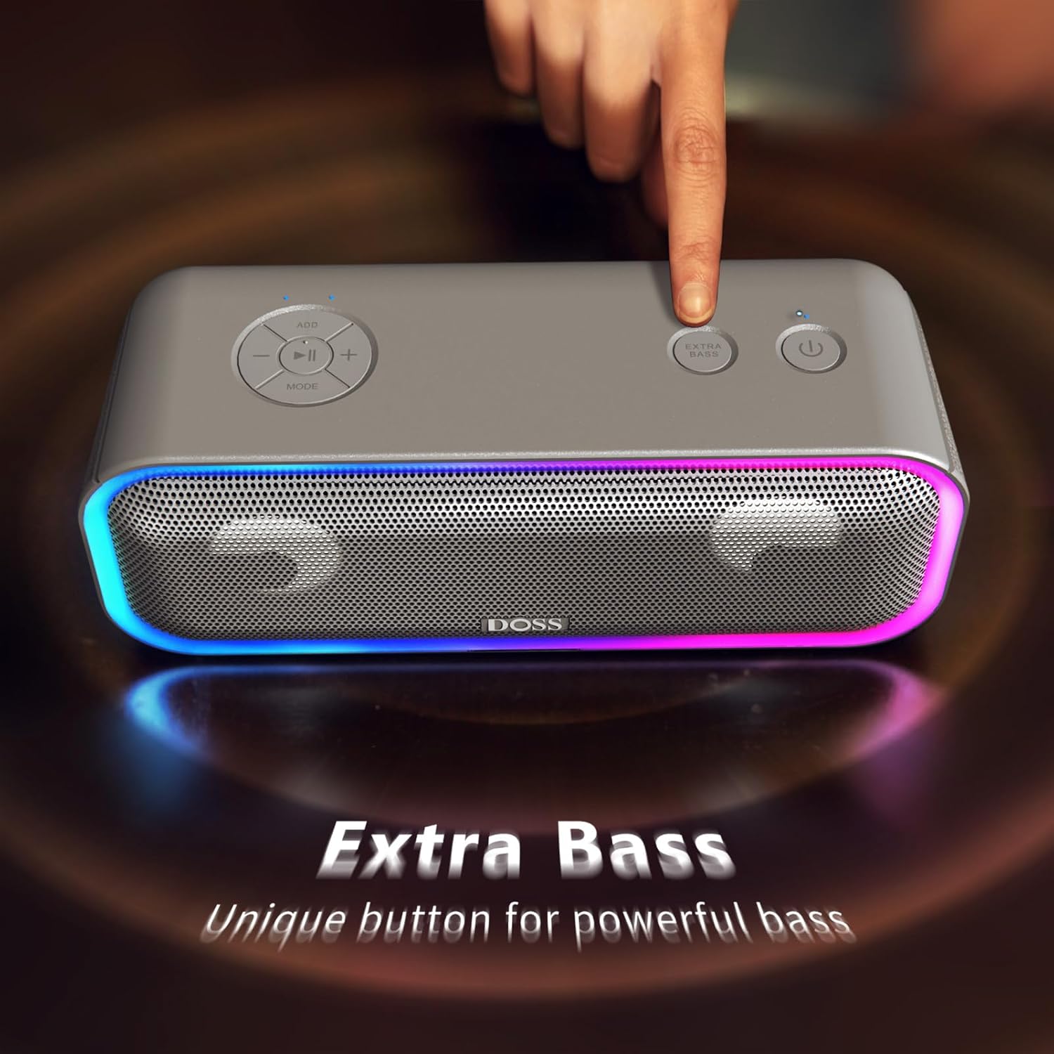 Soundbox Pro+ – Bluetooth Speaker with Booming Bass, Dancing Lights & 15-Hour Rhythm