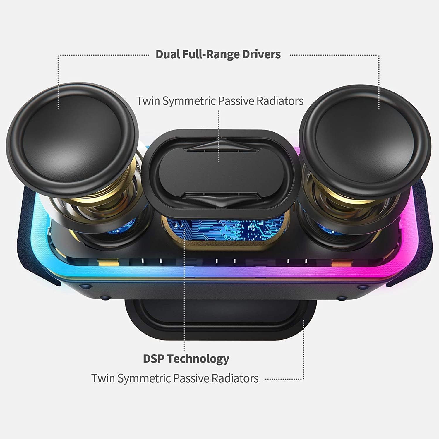 Soundbox Pro+ – Bluetooth Speaker with Booming Bass, Dancing Lights & 15-Hour Rhythm