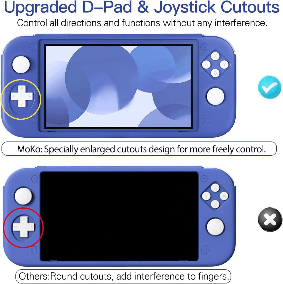 Protective Case for Switch Lite, Silicone Cover, Shock-Absorption Anti-Scratch Non-Slip Case