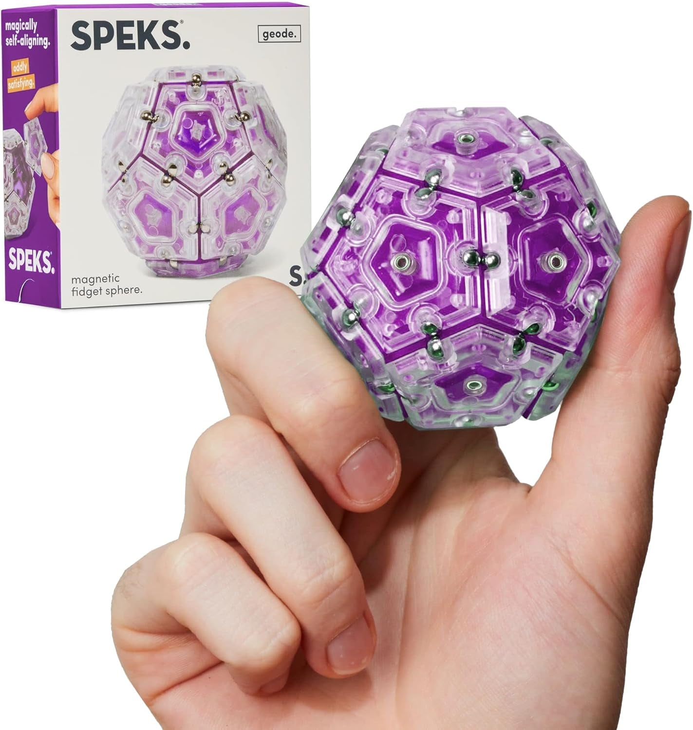 Geode Magnetic Fidget Toy | Sensory Desk Toy for Adults & Teens 14+ | Stress Relief Gift