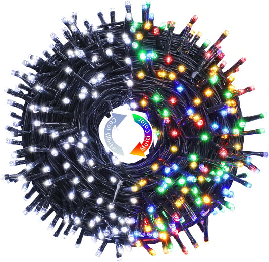 ✨ 250 LED String Lights – 91.5Ft Extendable Outdoor Waterproof Lights with 8 Modes, Green Wire for Tree, Patio & Indoor Decor