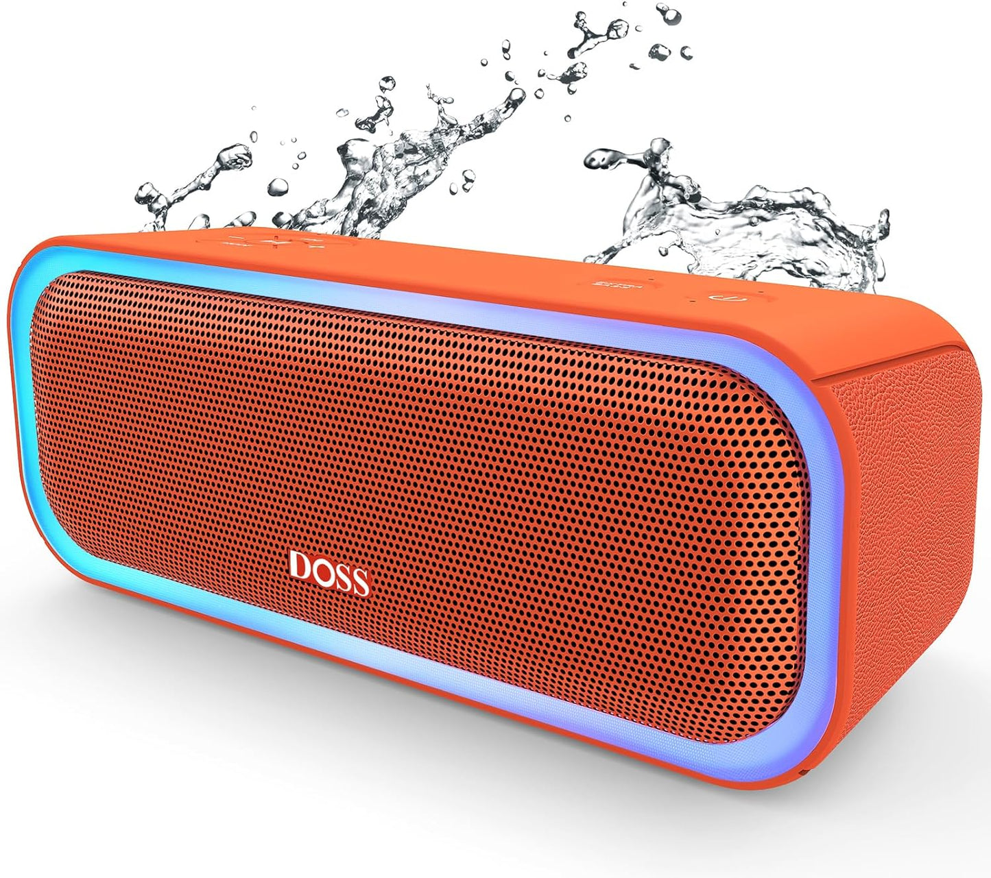Soundbox Pro Bluetooth Speaker - 20W Stereo Sound, Enhanced Bass, IPX6 Waterproof, TWS Pairing, Multi-Color Lights, 20 Hours Playtime, Portable for Outdoor Use - Blue