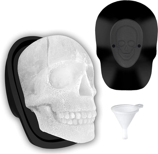 Skull Ice Mold – XL Silicone Cube for Whiskey, Resin & Chocolate (1 Pc + Funnel)