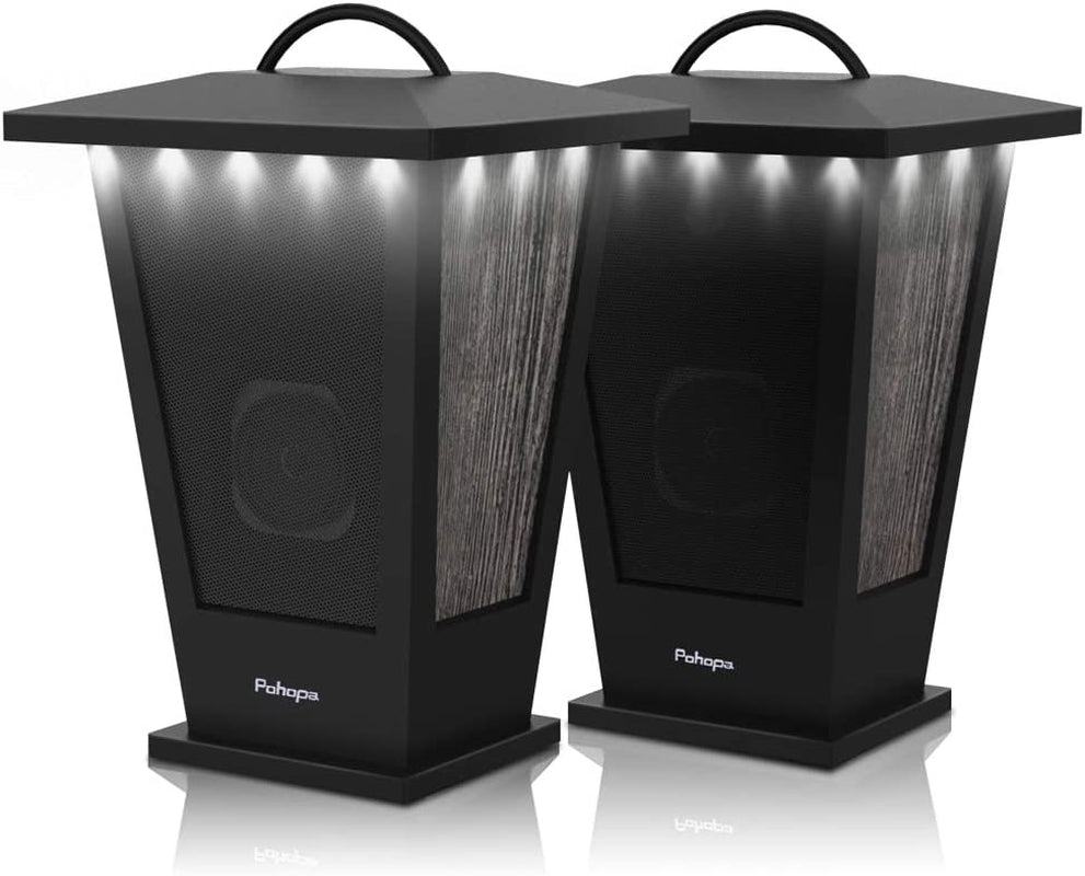 Bluetooth Speakers Waterproof, 2 Packs True Wireless Stereo Sound 20W Dual Pairing Lantern Indoor Outdoor Speakers
