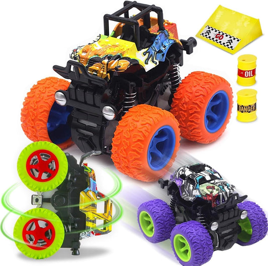 🚗™ Monster Trucks Toy Set – 3-Pack Friction-Powered Push & Go Vehicles for Kids Ages 3+