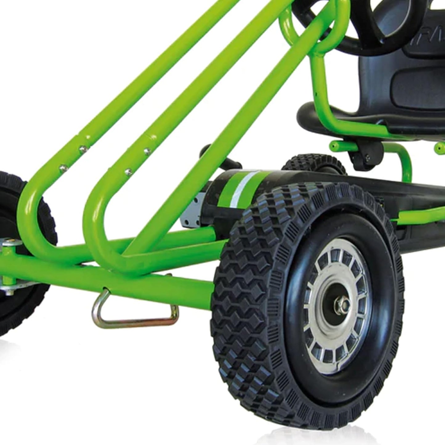 Kids Pedal Go Kart – 4-Wheel Bicycle Cart for Boys & Girls Ages 4–8  Race Green, Outdoor Ride-On with Plastic Wheels