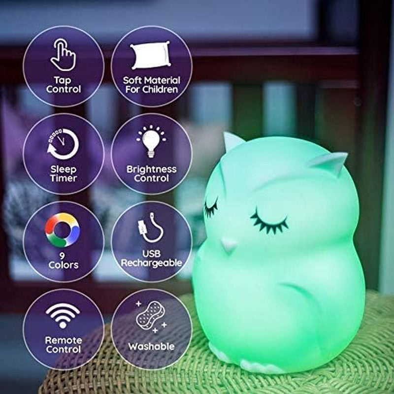 Lumi Pets: Soft Glow Companions – Rechargeable Night Lights in Whimsical Shapes with Remote & Color Options for Little Dreamers