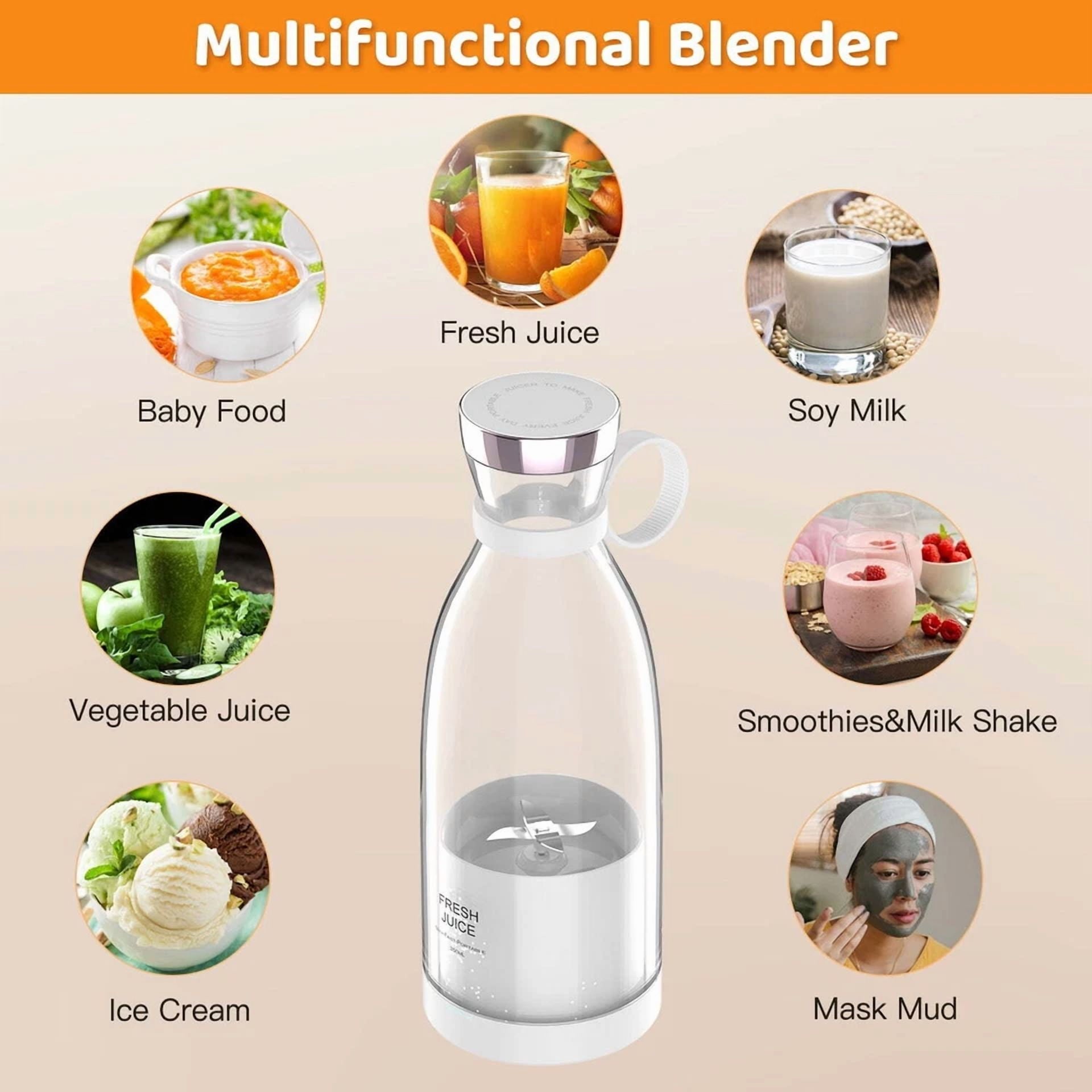 Smoothie Companion – 350ml Rechargeable Blender Bottle for Shakes, Juices & Joy