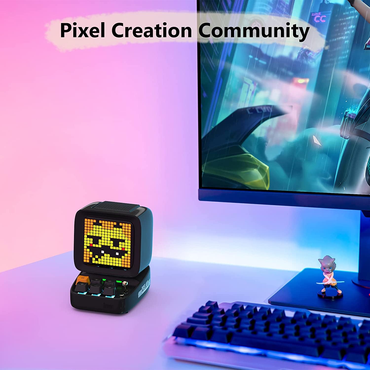 Ditoo Retro Pixel Speaker – LED Game Screen & Bluetooth Beats