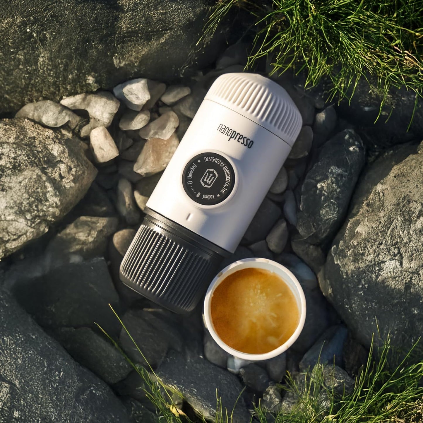 ☕ Nanopresso Portable Espresso Maker – Upgraded Travel Edition with Protective Case, Available in Multiple Colors (Elements Series)