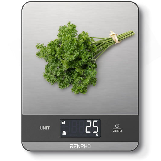 Featherlight Precision: Stainless Digital Scale with Tare & 7 Units
