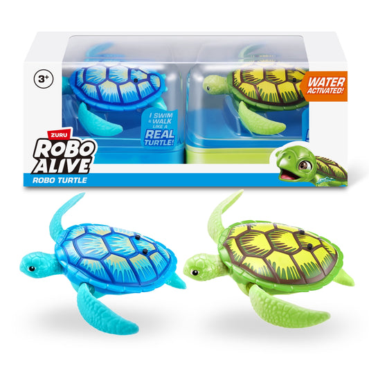 Turtle Tech Twins – Water-Activated Robot Toys (Set of 2)