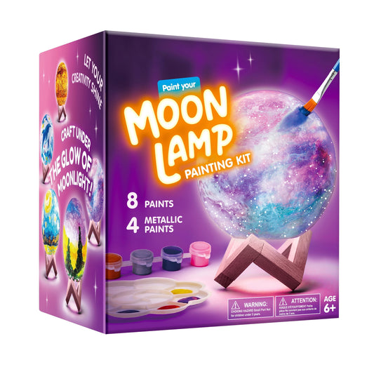 Paint Your Own Moon Lamp – A Glowing Craft Adventure for Kids 6–12  Perfect Birthday Gift for Boys & Girls
