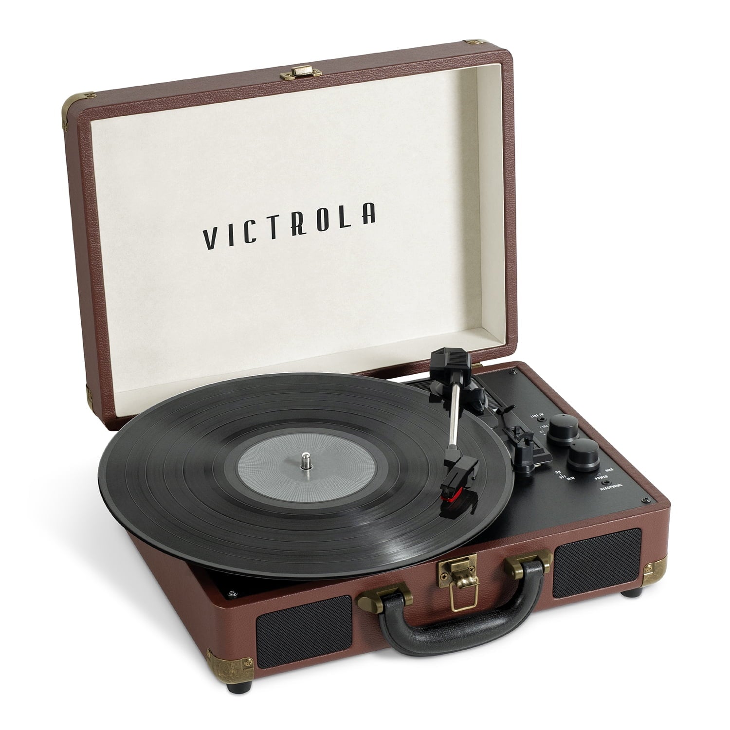 Journey Bluetooth Suitcase Record Player with 3-Speed Turntable