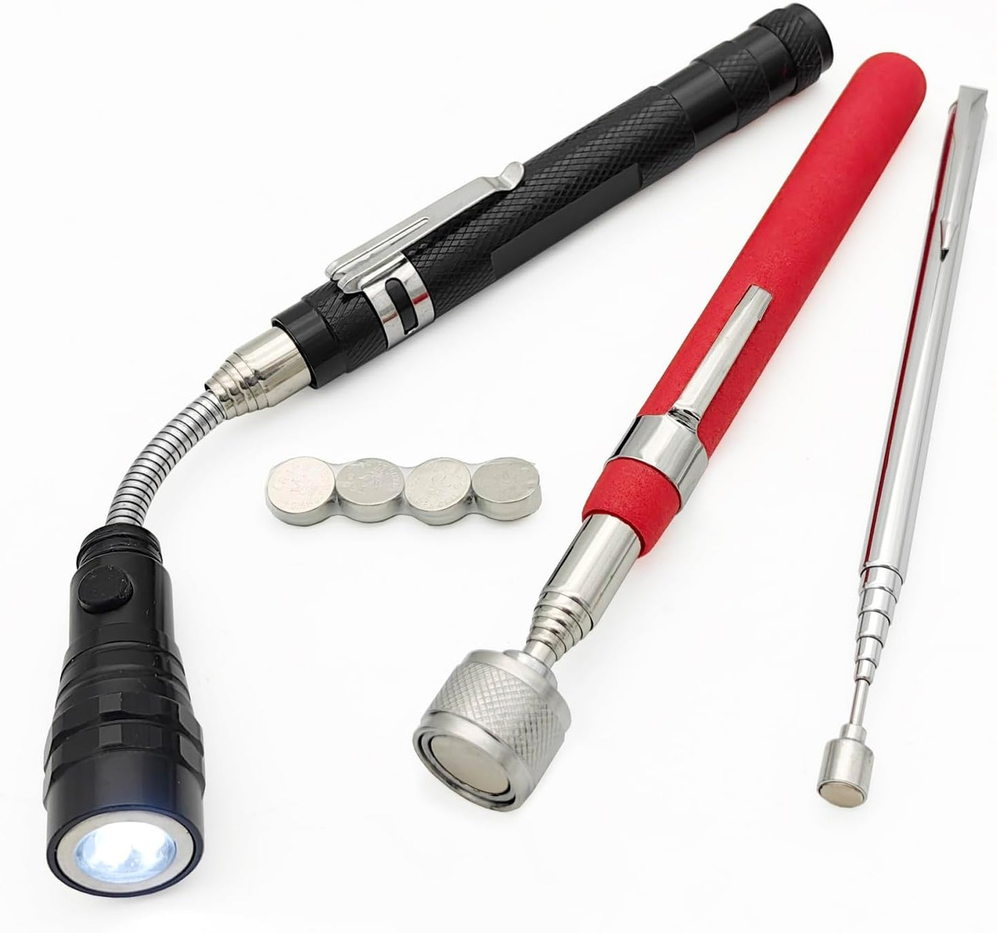 Pocket-Clip Telescopic Magnet Stick – 24" Extendable Magnetic Pickup Tool