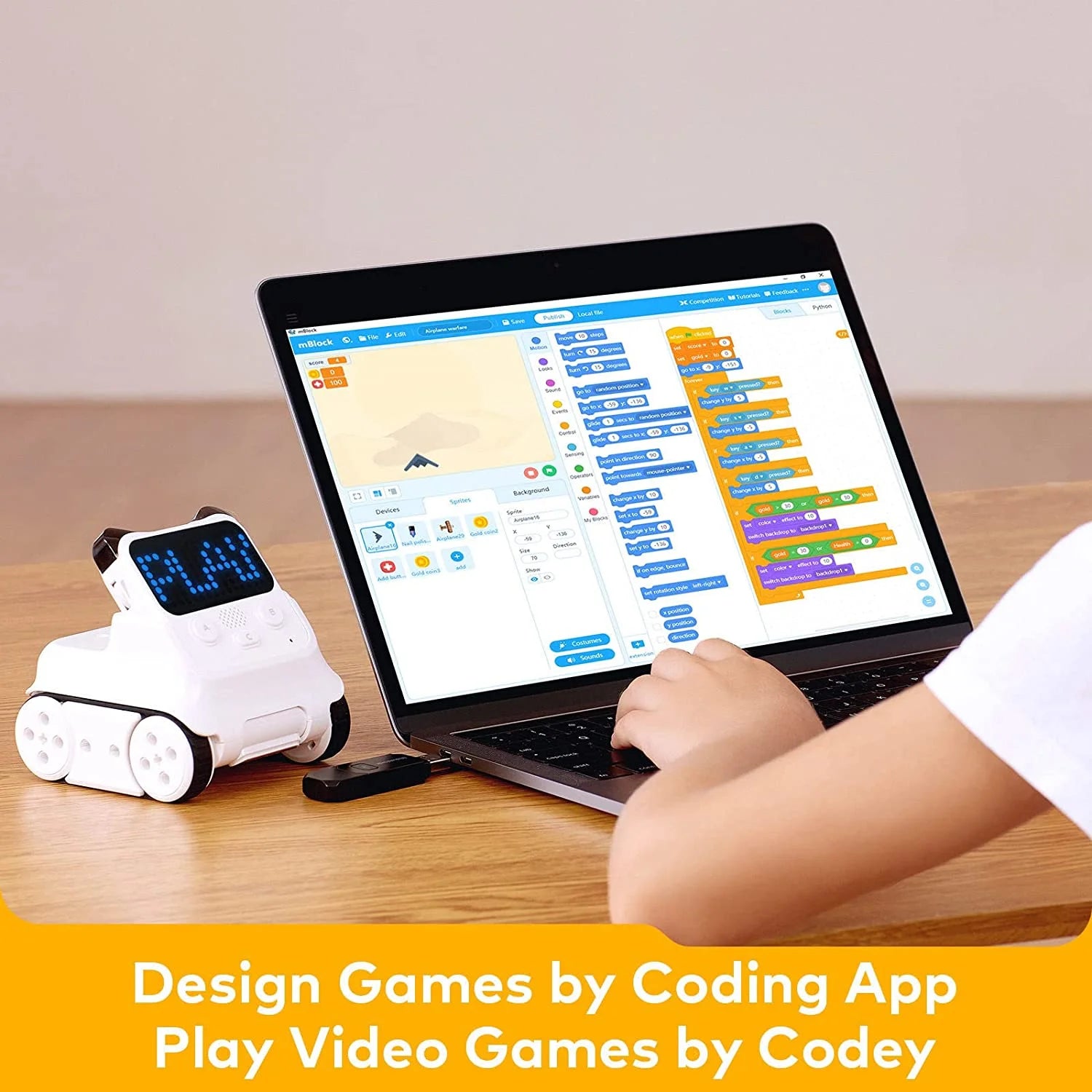 Codey Rocky 2-In-1 Cording Robot Toys for Kids, Programmable Remote Control Emo Robot Car Supports Both Block-Based and Python Coding