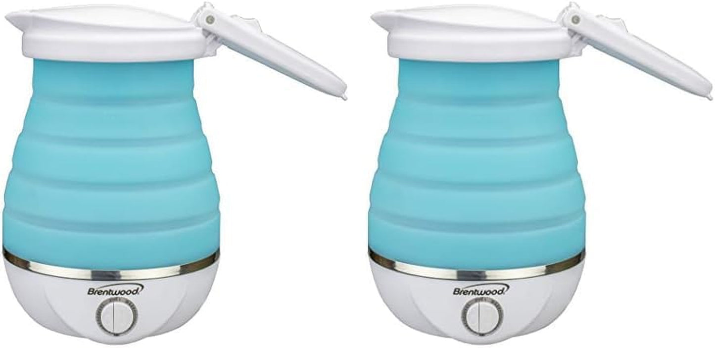 KT-1508BL Dual Voltage 120/220 Volt Collapsible-Travel Kettle, 0.8 Liter