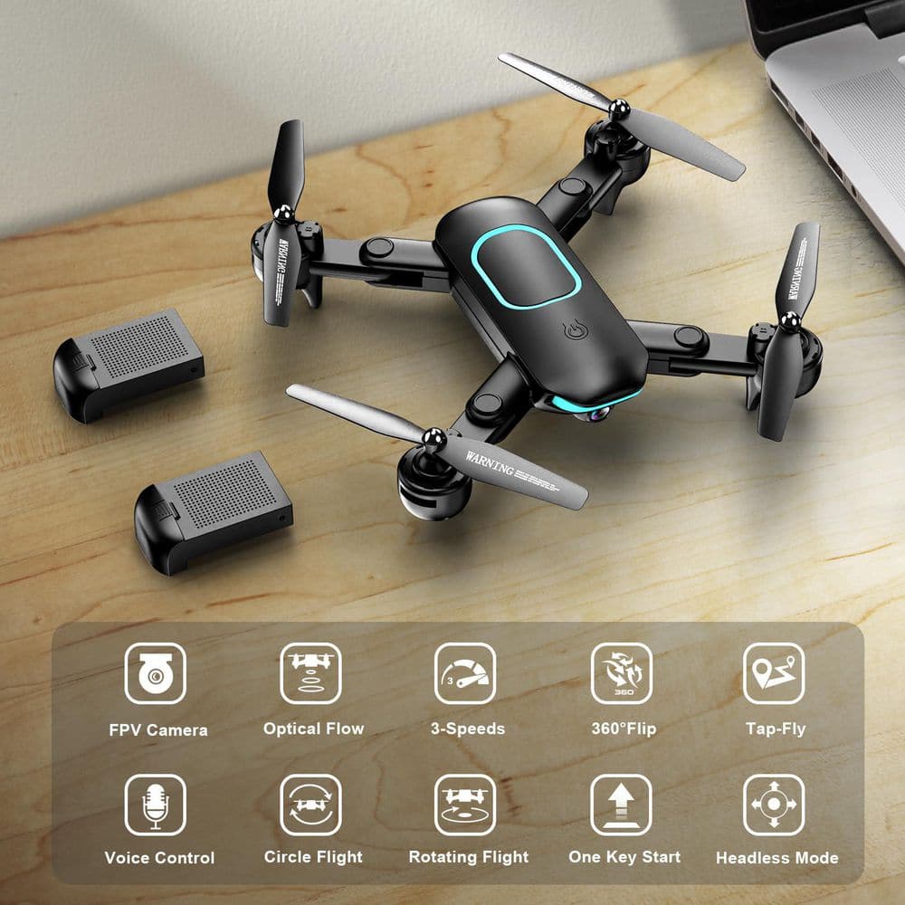 Foldable Drone with 1080P HD Camera – Live Video, Waypoint Flight, Altitude Hold, 3D Flip & 3-Speed Modes