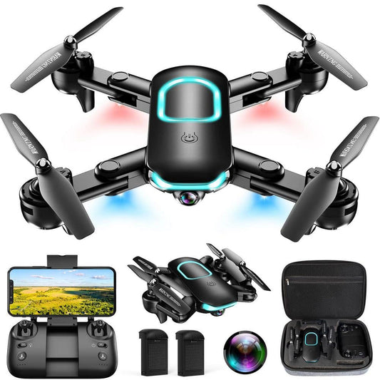 Foldable Drone with 1080P HD Camera – Live Video, Waypoint Flight, Altitude Hold, 3D Flip & 3-Speed Modes