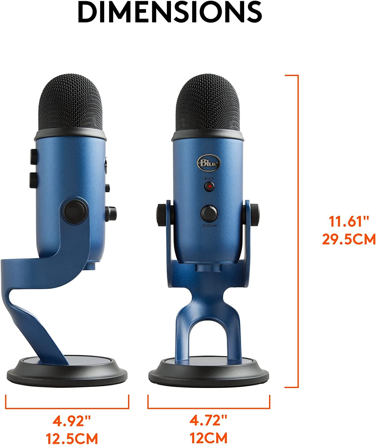 🎙️ Yeti USB Condenser Microphone – Midnight Edition for Streaming, Podcasting, Gaming & Studio Recording with VO!CE FX & 4 Pickup Patterns