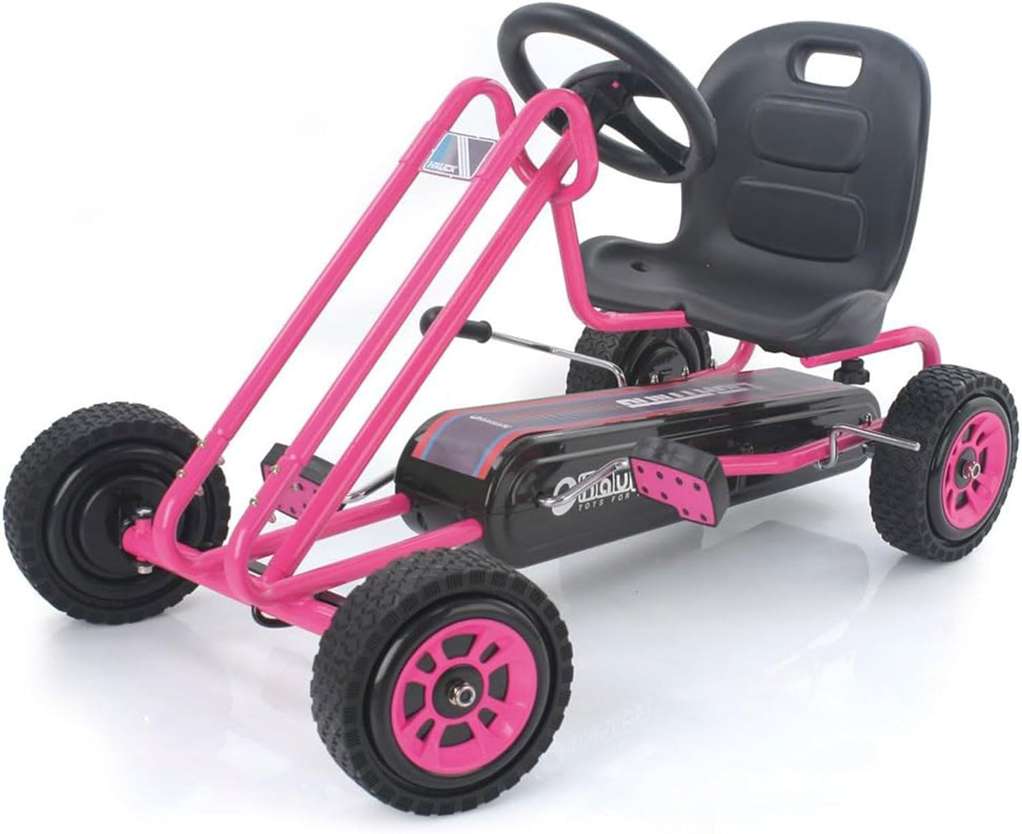 Kids Pedal Go Kart – 4-Wheel Bicycle Cart for Boys & Girls Ages 4–8  Race Green, Outdoor Ride-On with Plastic Wheels